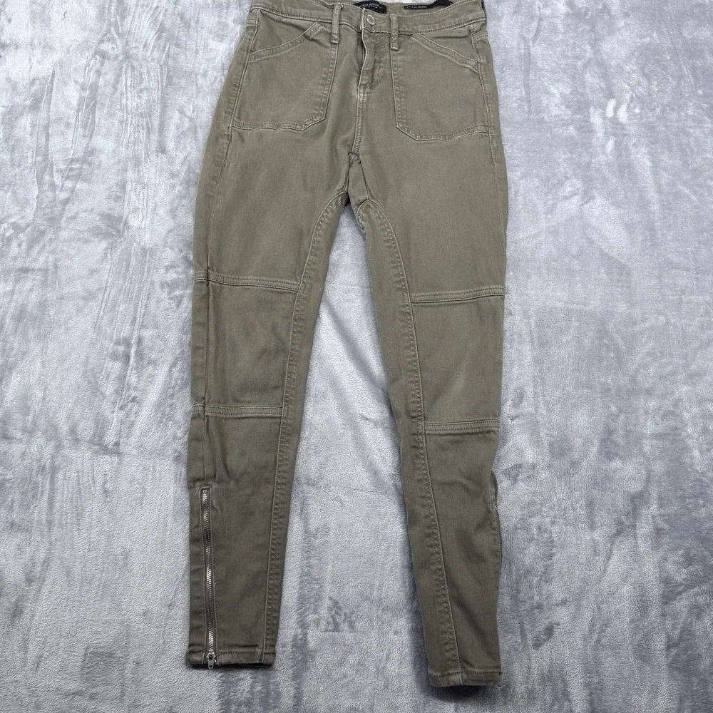 BANANA REPUBLIC Skinny Leg Mid Rise Jeans Women's 26  Stretch‎ Denim zipper leg